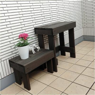 ふるさと納税 小牧市 ウッドガーデンスタンド2台セット 幅45cmと幅36cm 花台 ガーデニング雑貨[161P01]