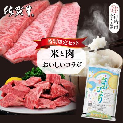 ふるさと納税 神埼市 [3回定期便]特別限定セット さがびよりと佐賀牛 おいしいコラボ(H996P116)