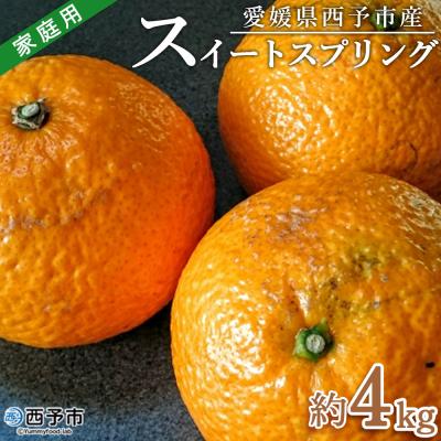 ふるさと納税 西予市 &lt;愛媛県西予市産 スイートスプリング 家庭用 約4kg&gt; 訳あり ワケアリ 果物 くだもの みかん