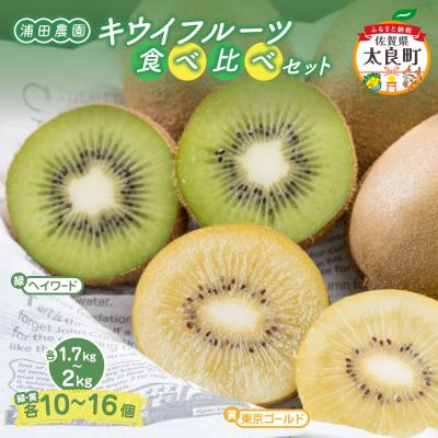 ふるさと納税 太良町 体が喜ぶ☆キウイフルーツ 食べ比べセット各10〜16個(重量:1.7kg〜2kg)