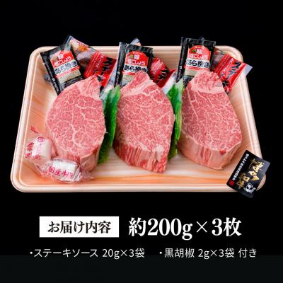 ふるさと納税 糸島市 【極厚シャトーブリアン】約200g×3枚 博多和牛 A4ランク 和牛 ヒレ[ACA172] |  | 03