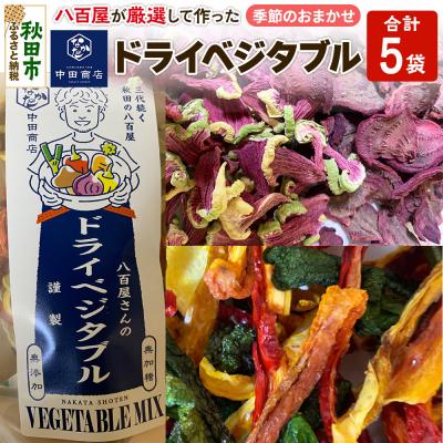 ふるさと納税 秋田市 中田商店謹製 ドライベジタブル 季節のおまかせ5種セット|15_nas-030101