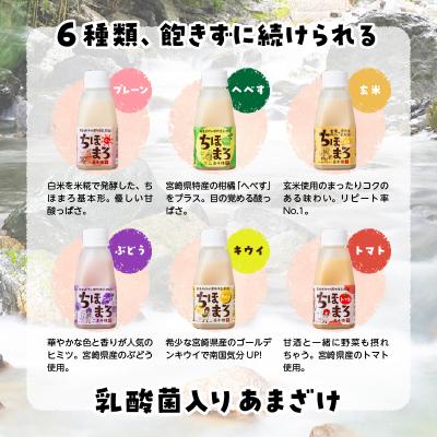ふるさと納税 高千穂町 乳酸菌入りあまざけ ちほまろ 150g　30本【プレーン へべす 玄米 キウイ トマト ブドウ】 |  | 01