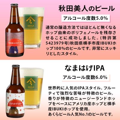 ふるさと納税 秋田市 【定期便8ヶ月】秋田あくら麦酒 おすすめ 6種以上24本仕かける|15_nhn-170108