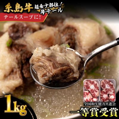 ふるさと納税 糸島市 A4ランク 和牛 テール ブロック 計1kg テールスープ 糸島牛 糸島/一番田舎 