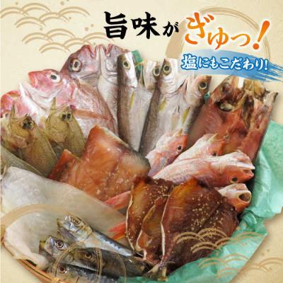 ふるさと納税 糸島市 【全3回定期便】塩にもこだわり 玄海の海 旬の干物 大満足セット(5から6人向け)[ALD008]_1
