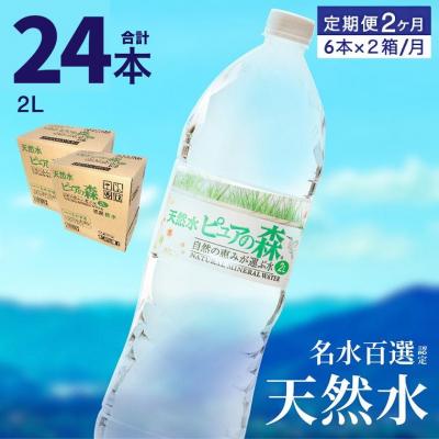 ふるさと納税 関市 [定期便]ピュアの森 ミネラルウォーター 天然水 水 2L 12本 × 2ヶ月