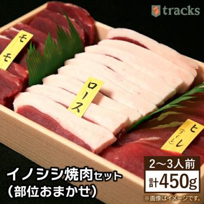 ふるさと納税 糸島市 [ジビエ]イノシシ 3種 焼肉セット(部位おまかせ)450g 2〜3人前[AUF005] ジビエ 猪