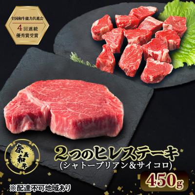 ふるさと納税 瀬戸内市 ステーキ 奈義和牛 ヒレステーキ 450g 岡山 