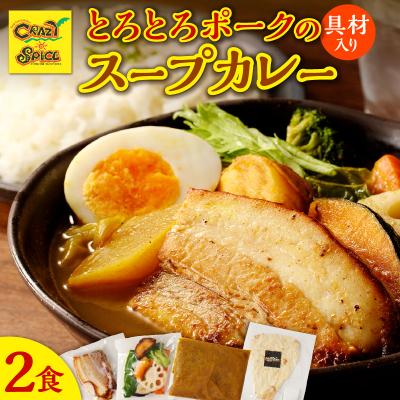 ふるさと納税 余市町 [ナン付き!]とろとろポークのスープカレー2食セット