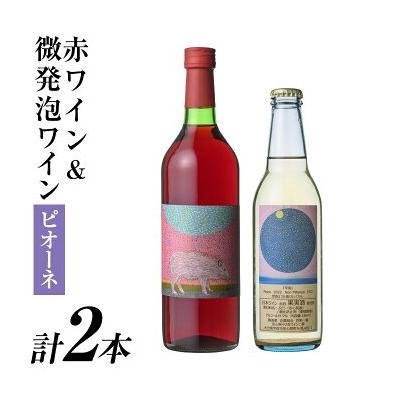 ふるさと納税 宇佐市 赤ワイン&amp;微発泡ピオーネ(合計1.05L・2本)[100800601][百笑一喜]