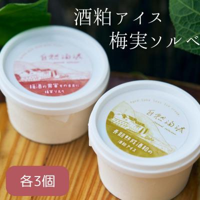 ふるさと納税 吉野町 酒蔵アイスセット(酒粕アイス・梅実ソルベ)各3個 計6個