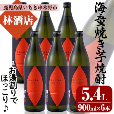 ふるさと納税 いちき串木野市 芋焼酎 「海童 焼き芋」 900ml ×6本 25度