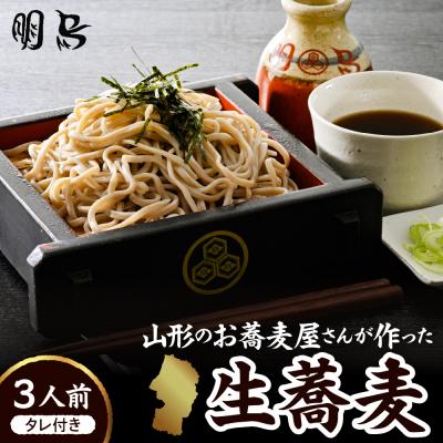 ふるさと納税 東根市 山形のお蕎麦屋さんが作った生蕎麦3人前(タレ付き)山形県 東根市 そば hi078-001