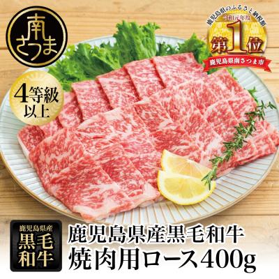 ふるさと納税 南さつま市 [鹿児島県産]黒毛和牛 焼肉用ロース 400g 4等級以上 スターゼン