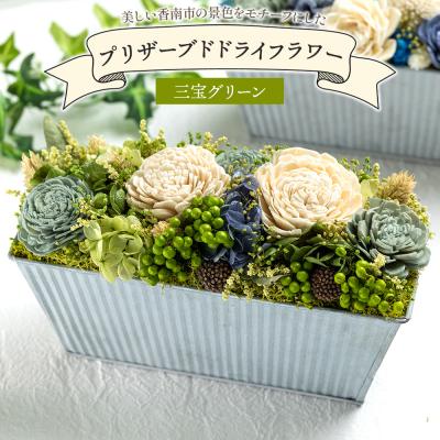 ふるさと納税 香南市 ドライフラワー プリザーブドライフラワー 三宝グリーン 花雑貨 SOU flower sf-0001