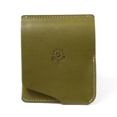 ふるさと納税 栃木市 JITAN 二つ折り財布 サイフ HUKURO 栃木レザー 全6色 右利き用[グリーン]