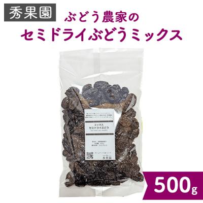 ふるさと納税 東御市 [秀果園]ぶどう農家のセミドライぶどうミックス500g ×1袋
