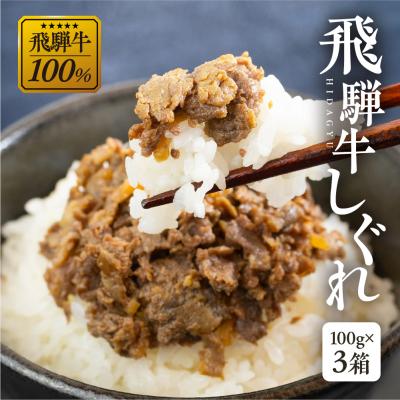 ふるさと納税 下呂市 総本家新之助貝新 ×下呂魚介GGシェフ 飛騨牛しぐれ 3個(100g×3) 牛しぐれ[39-39]