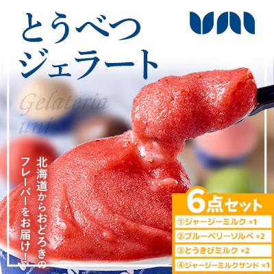 ふるさと納税 当別町 とうべつジェラート&amp;ジェラートサンド6点セット