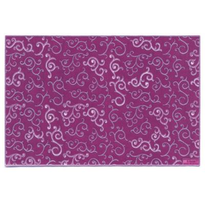 ふるさと納税 小牧市 お手入れ簡単!ビニール製ランチョンマット4枚セット 蔦(つた)・パープル[036T02-05]