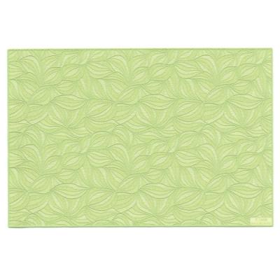 ふるさと納税 小牧市 お手入れ簡単!ビニール製ランチョンマット4枚セット 木葉(このは)・グリーン[036T02-07]