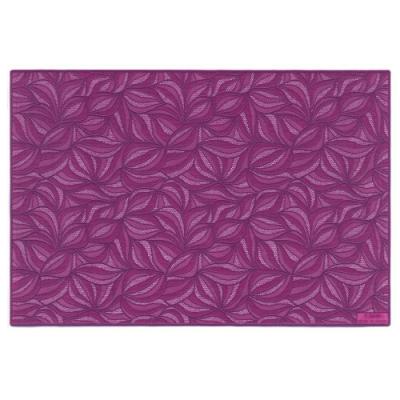 ふるさと納税 小牧市 お手入れ簡単!ビニール製ランチョンマット4枚セット 木葉(このは)・パープル[036T02-10]