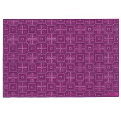 ふるさと納税 小牧市 お手入れ簡単!ビニール製ランチョンマット4枚セット 枡(ます)・パープル[036T02-15]