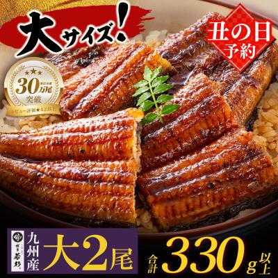 ふるさと納税 福智町 [丑の日7/26までにお届け]国産うなぎ蒲焼大2尾(計330g以上)鰻蒲焼用タレ・山椒付 丑の日予約