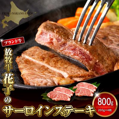 ふるさと納税 えりも町 放牧牛“花子"のサーロインステーキ800g![er008-019]