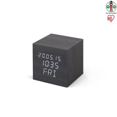 ふるさと納税 角田市 デジタル置時計 ICW-02W-B ブラック