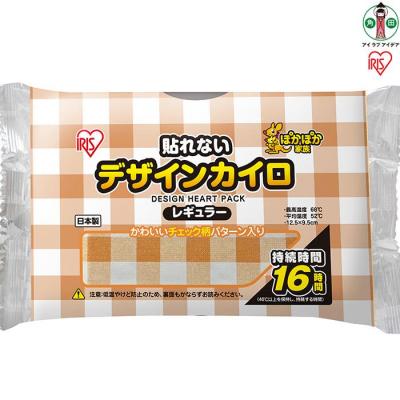 ふるさと納税 角田市 カイロ　ぽかぽか家族　デザインカイロ　貼れないレギュラー　 チェック　10個入り×10箱　100個 | 