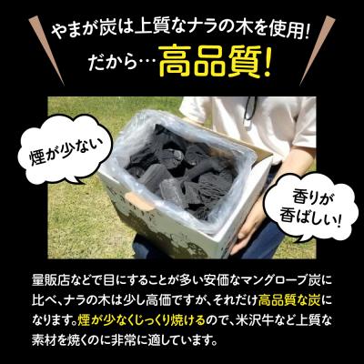 ふるさと納税 米沢市 やまが炭 3kg 米沢産 なら炭3kg/箱×1箱_3