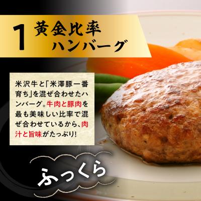 ふるさと納税 米沢市 米沢牛 食べ比べ ハンバーグステーキ 6個入り |  | 02