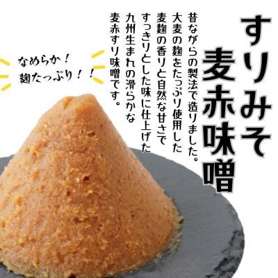 ふるさと納税 豊後高田市 [スピード発送] すりみそ 麦赤味噌 計2kg(1kg×2袋)昭和の町 九州 味噌 麹 調味料 甘口