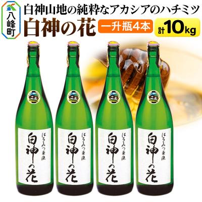 ふるさと納税 八峰町 白神山地の純粋なアカシアのハチミツ「白神の花」2.5kg×4本 10kg|16_ags-05f401
