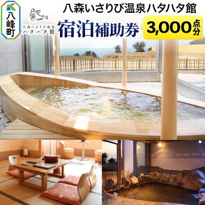 ふるさと納税 八峰町 八森いさりび温泉ハタハタ館 宿泊補助券(3,000点分)|16_hth-020301