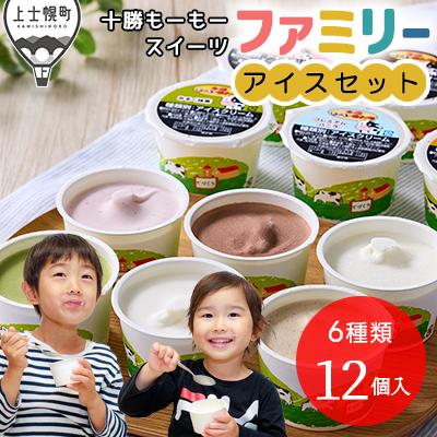 ふるさと納税 上士幌町 十勝もーもースイーツ ファミリーアイス 6種セット 計12個 北海道 アイスクリーム スイーツ