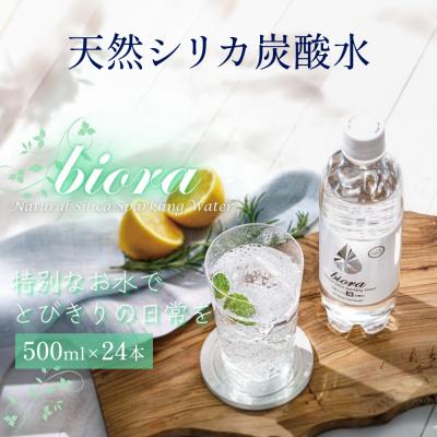 ふるさと納税 玖珠町 biora天然シリカ 炭酸水 500ml×24本