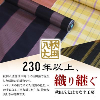 ふるさと納税 北秋田市 【国産絹100%】秋田八丈 ネクタイ 日本製  絹織物 草木染め|akhj-070101の画像
