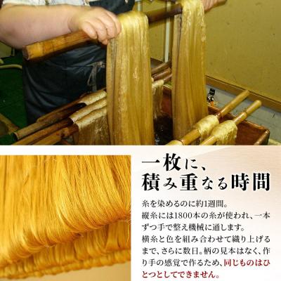 ふるさと納税 北秋田市 【国産絹100%】秋田八丈 ネクタイ 日本製  絹織物 草木染め|akhj-070101の画像