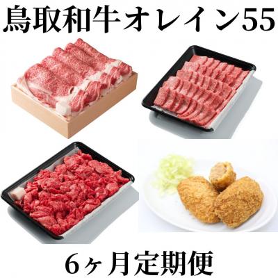 ふるさと納税 湯梨浜町 ◆鳥取和牛オレイン55◆定期便〔6回〕(62K.)
