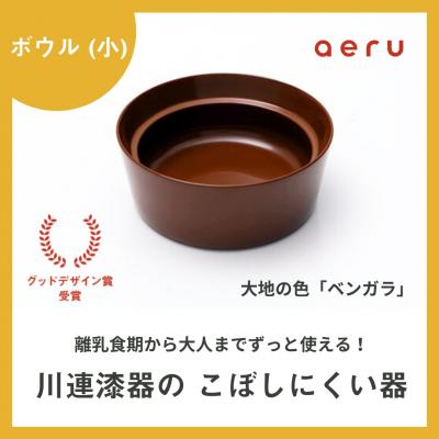 ふるさと納税 湯沢市 aeru 川連漆器のこぼしにくい器 ボウル べんがら[N15601]