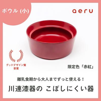 ふるさと納税 湯沢市 aeru 川連漆器のこぼしにくい器 ボウル 赤紅[N15602]
