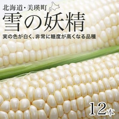 ふるさと納税 美瑛町 [令和8年産先行受付!]とうもろこし(雪の妖精)12本 [011-57]