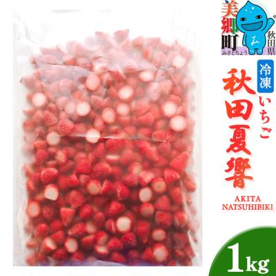 ふるさと納税 美郷町 秋田夏響 冷凍 1kg 夏イチゴ いちご 苺|01_ats-120101