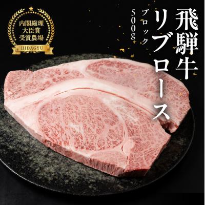 ふるさと納税 下呂市 飛騨牛 リブロースブロック 500g 国産 牛肉 ブランド牛[冷凍配送][22-43n]