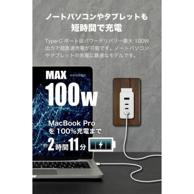 ふるさと納税 川崎市 多摩電子工業株式会社 PD100W急速充電対応 USB充電器 PR-AP160 ブラック 小型 軽量 |  | 03