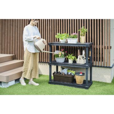 ふるさと納税 角田市 プラスチックラック3段 PLR-9143 ブラック