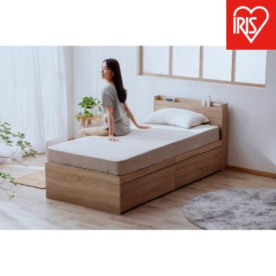 ふるさと納税 角田市 ベッド 収納ベッド宮付き DSBM-S ライトナチュラル